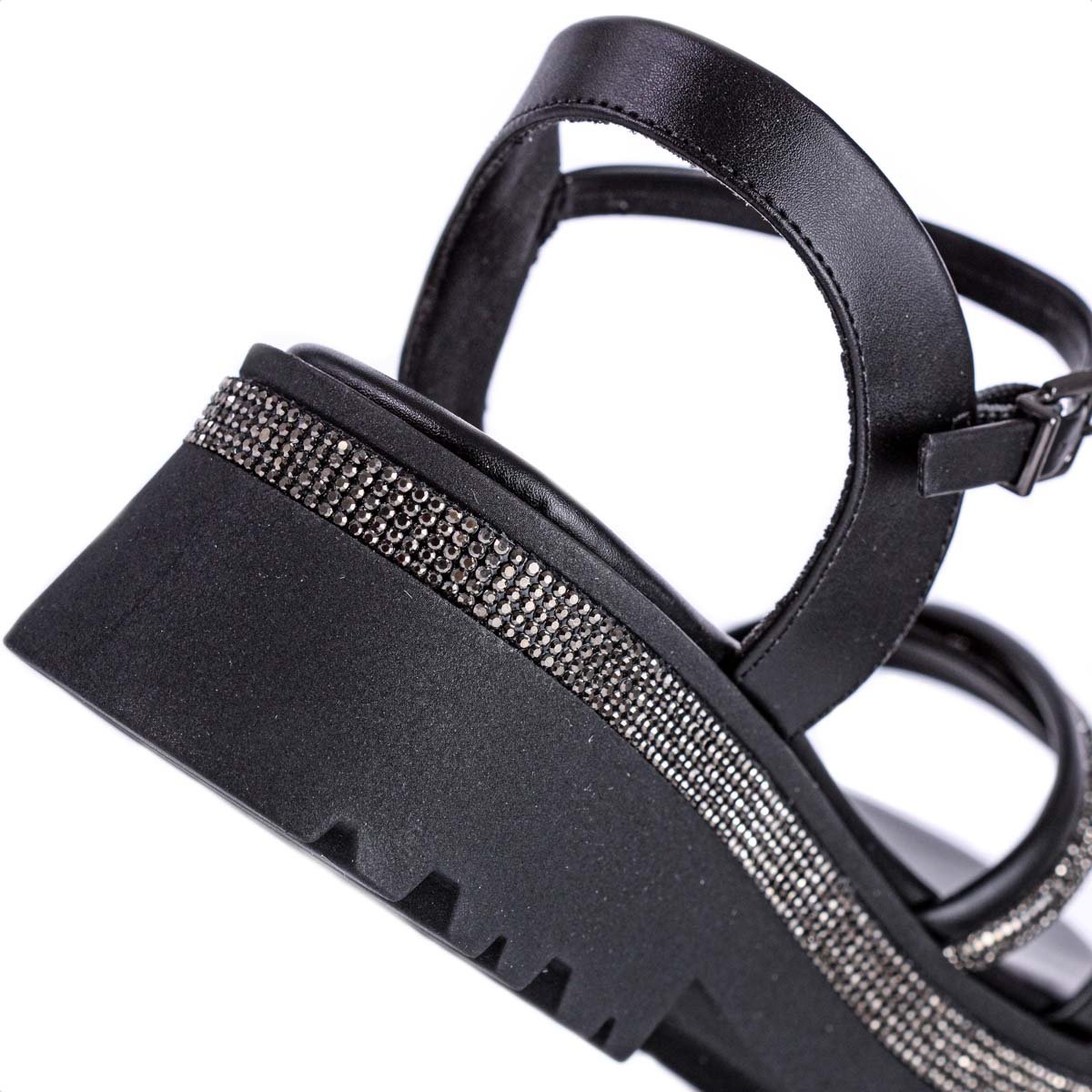 Sandalia Ramarim Anabela Preto Shine - Feminina Preto 10