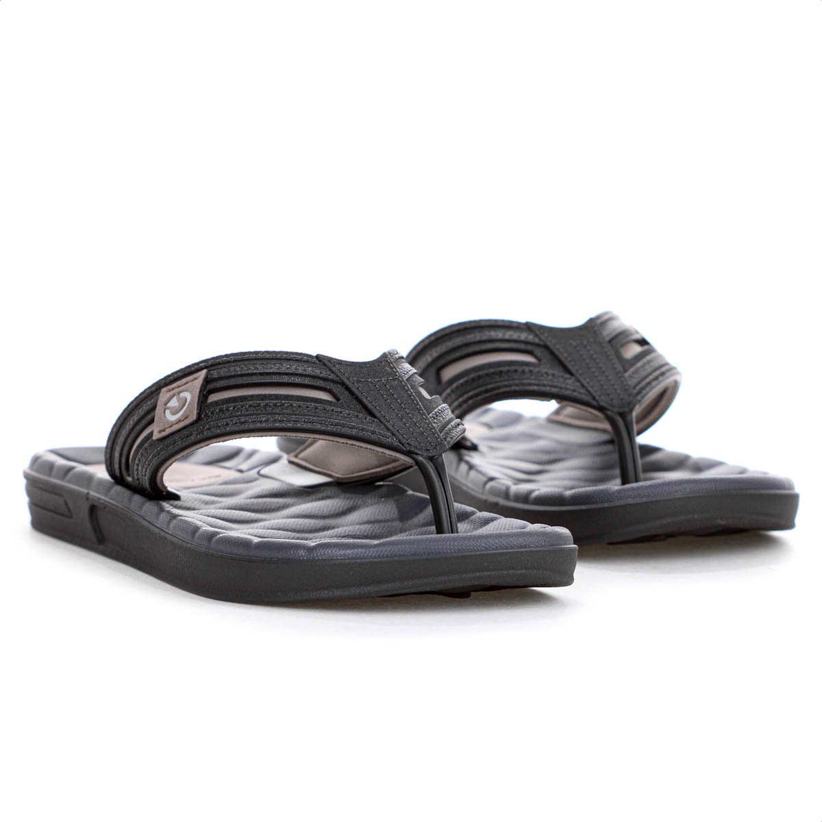 Chinelo Cartago Egeu IV Preto e Cinza Basalto - Masculino Preto 2