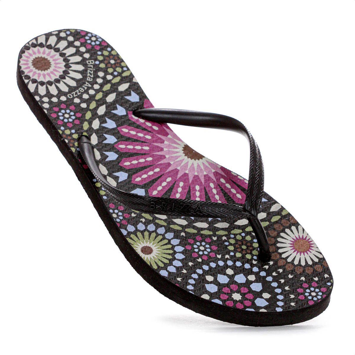 Chinelo Brizza Arezzo Estampa Color Preto - Feminino Preto 7