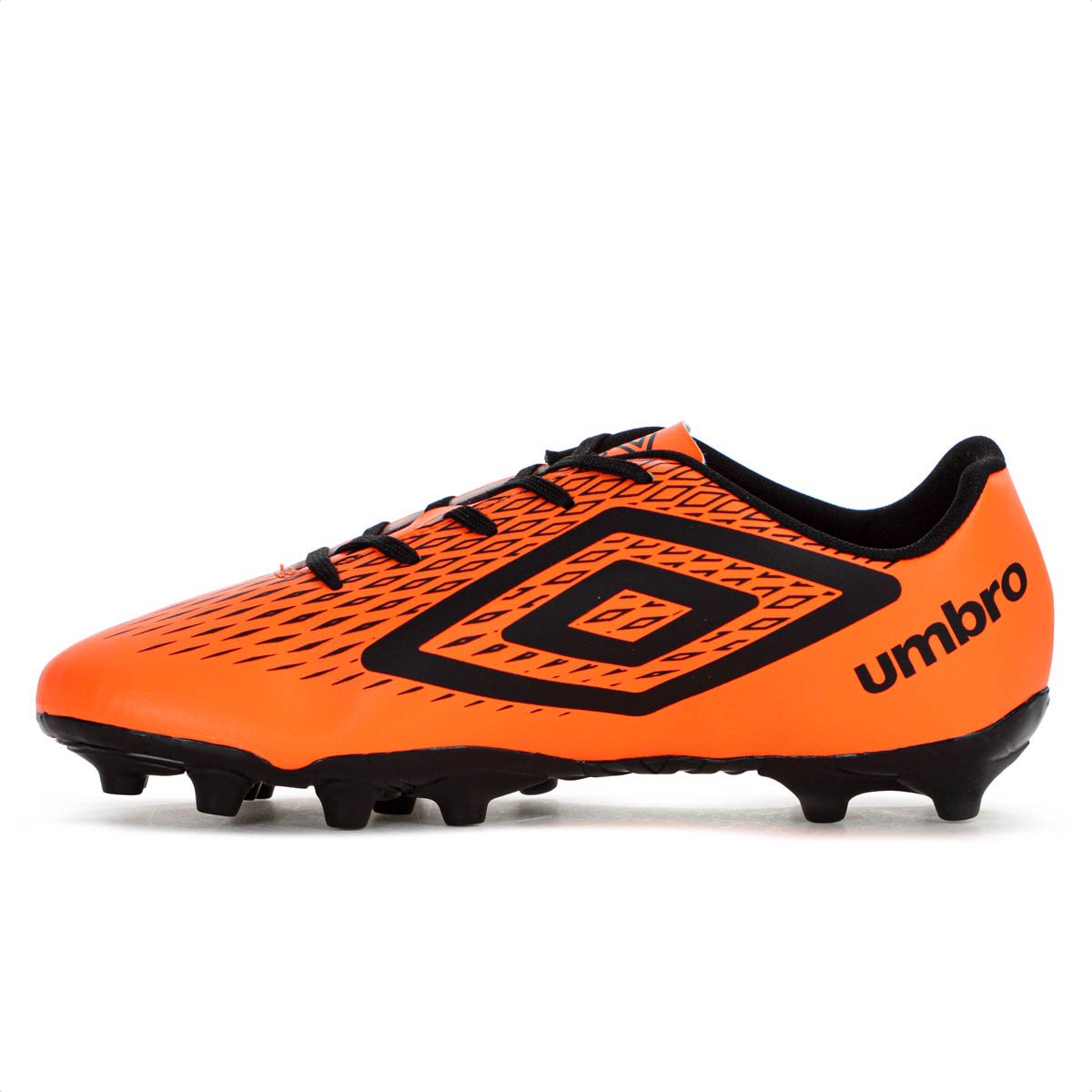 Chuteira Umbro Campo X Diamond Laranja Fluor e Preto - Masculino Laranja 2