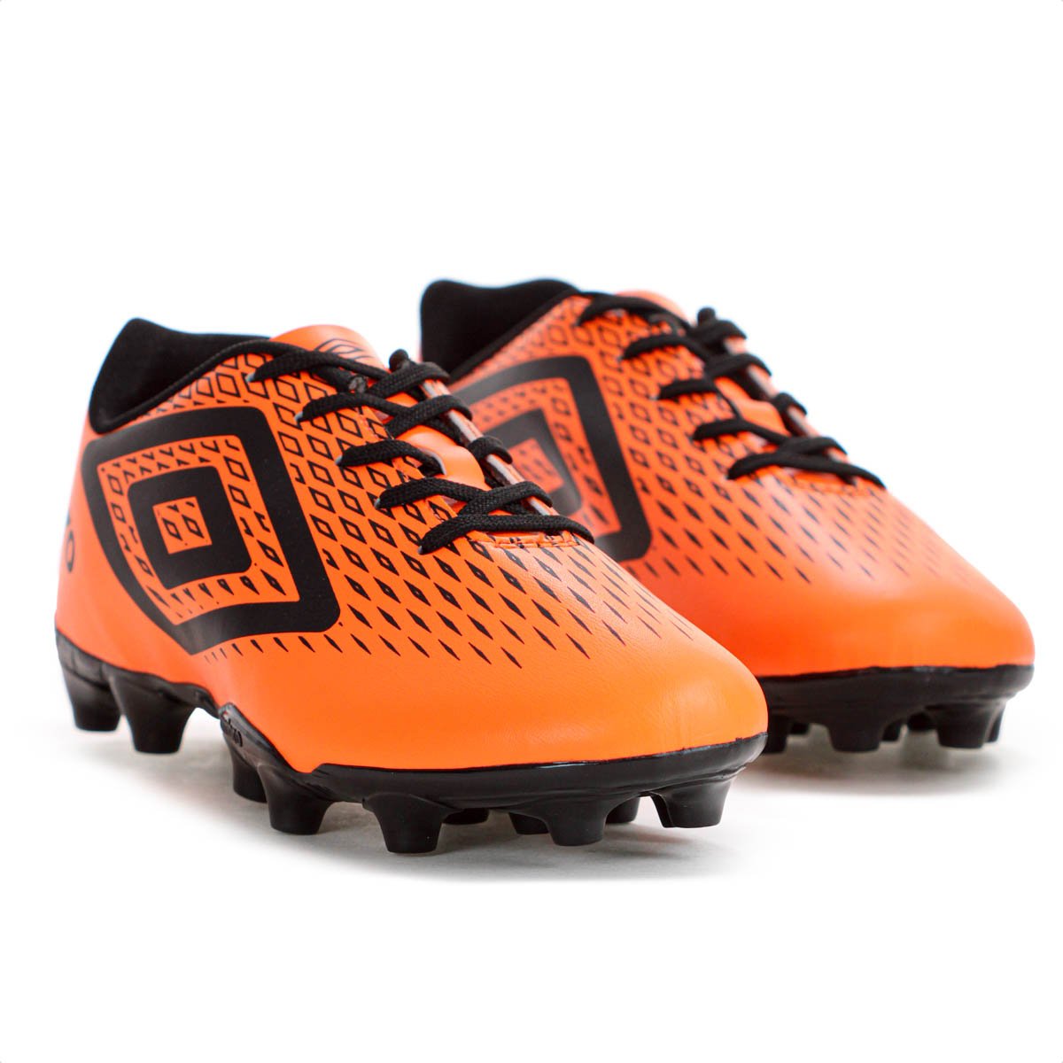 Chuteira Umbro Campo X Diamond Laranja Fluor e Preto - Masculino Laranja 3