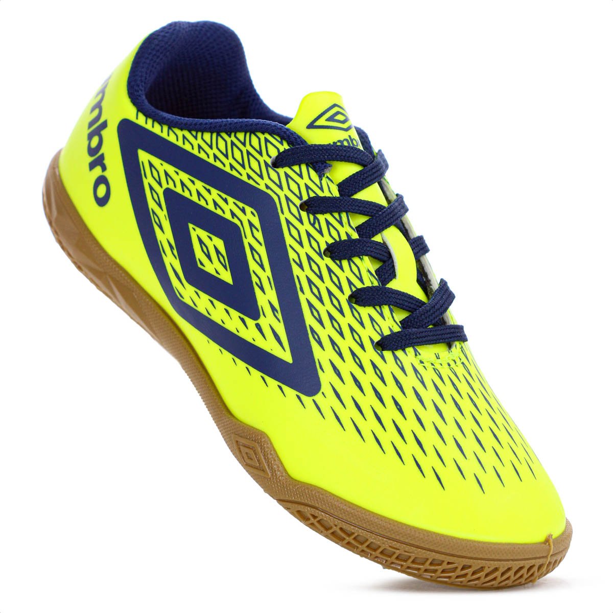 Chuteira Umbro Futsal X Diamond Jr Verde Limao e Azul Escuro - Juvenil Verde 5