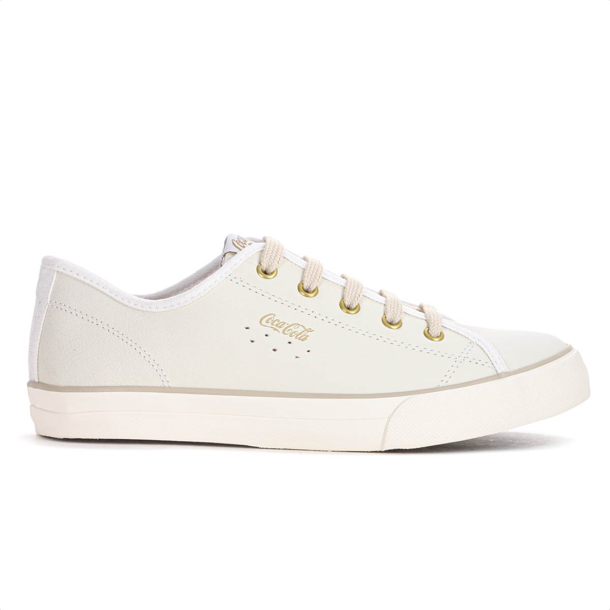 Tenis Coca Cola Stream Leather Off White - Feminino