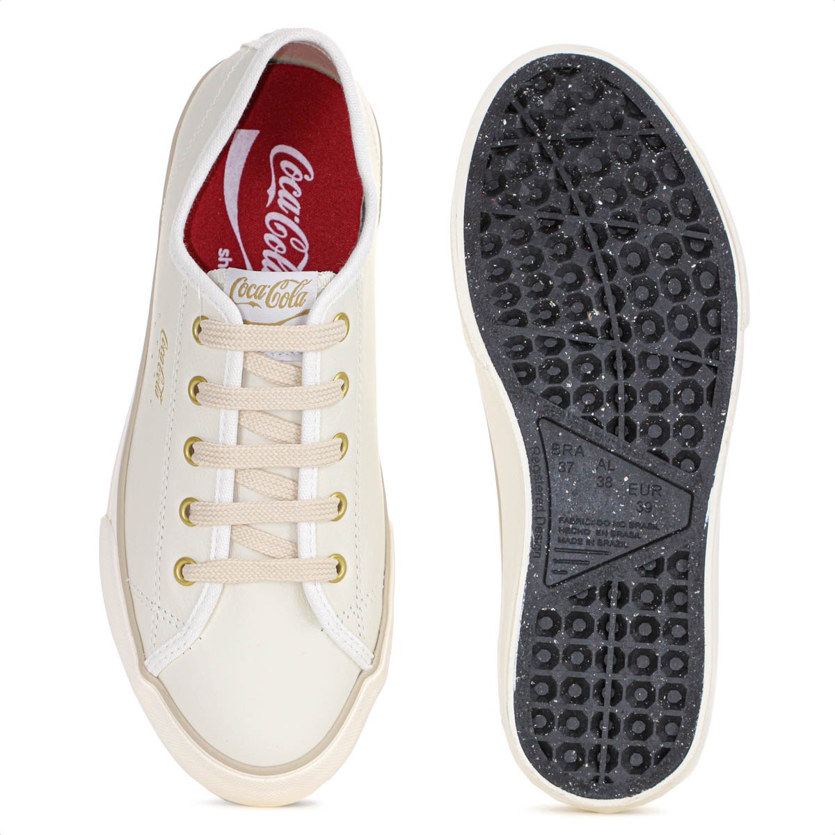 Tenis Coca Cola Stream Leather Off White - Feminino Off White 4