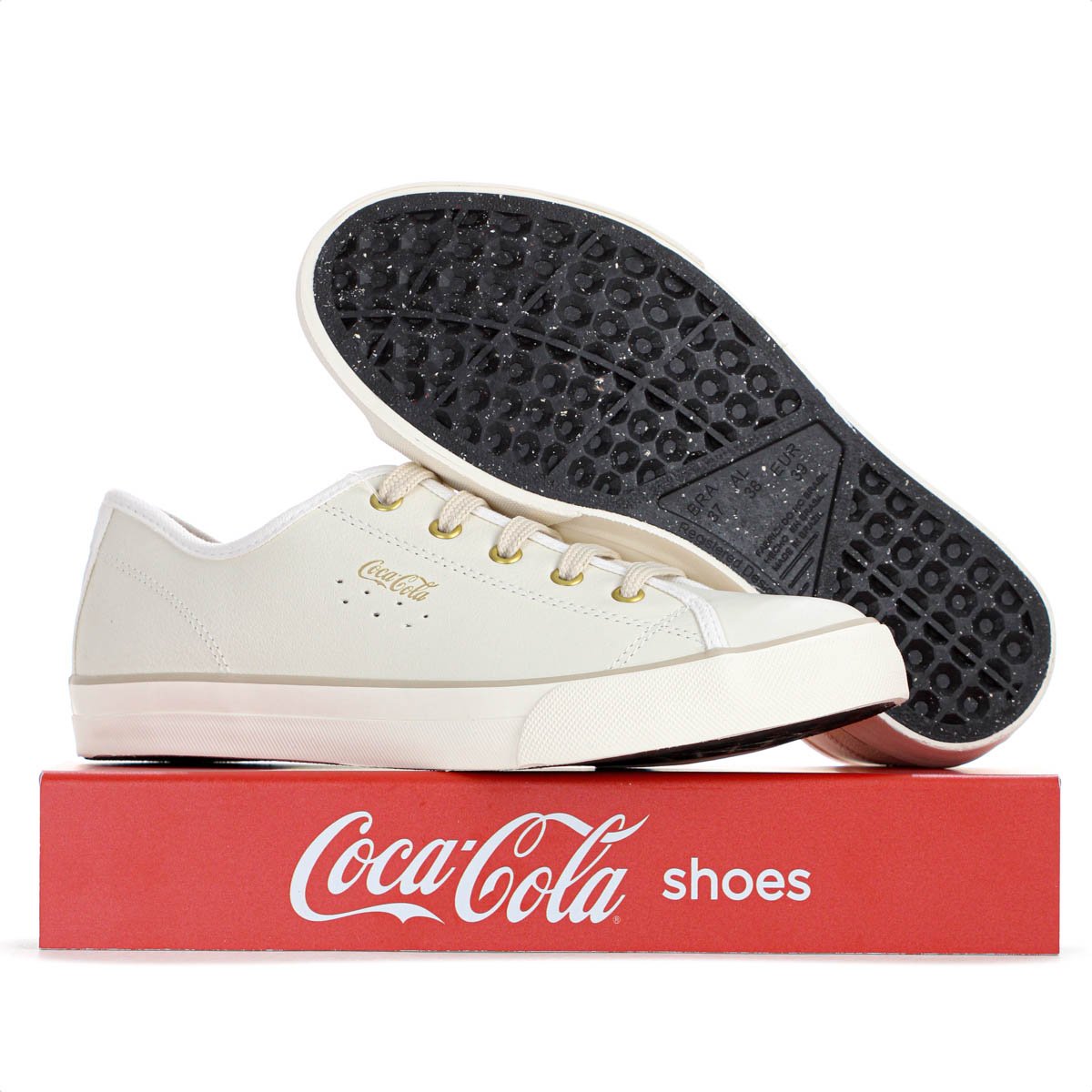 Tenis Coca Cola Stream Leather Off White - Feminino Off White 9