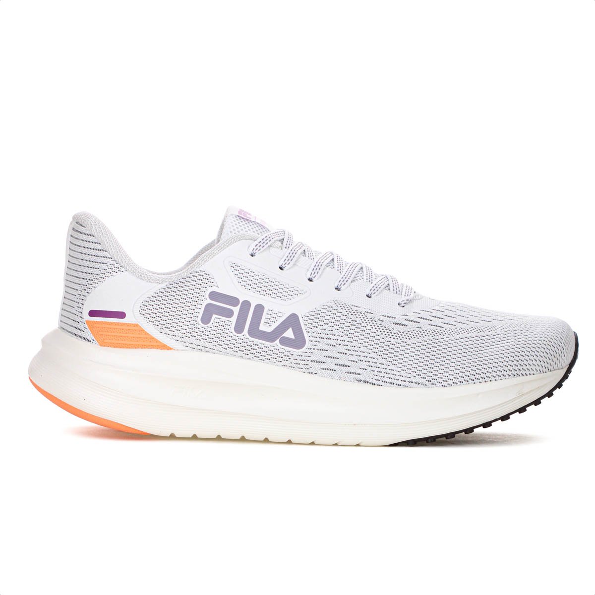Tenis Fila Fastness Branco Laranja e Roxo - Feminino