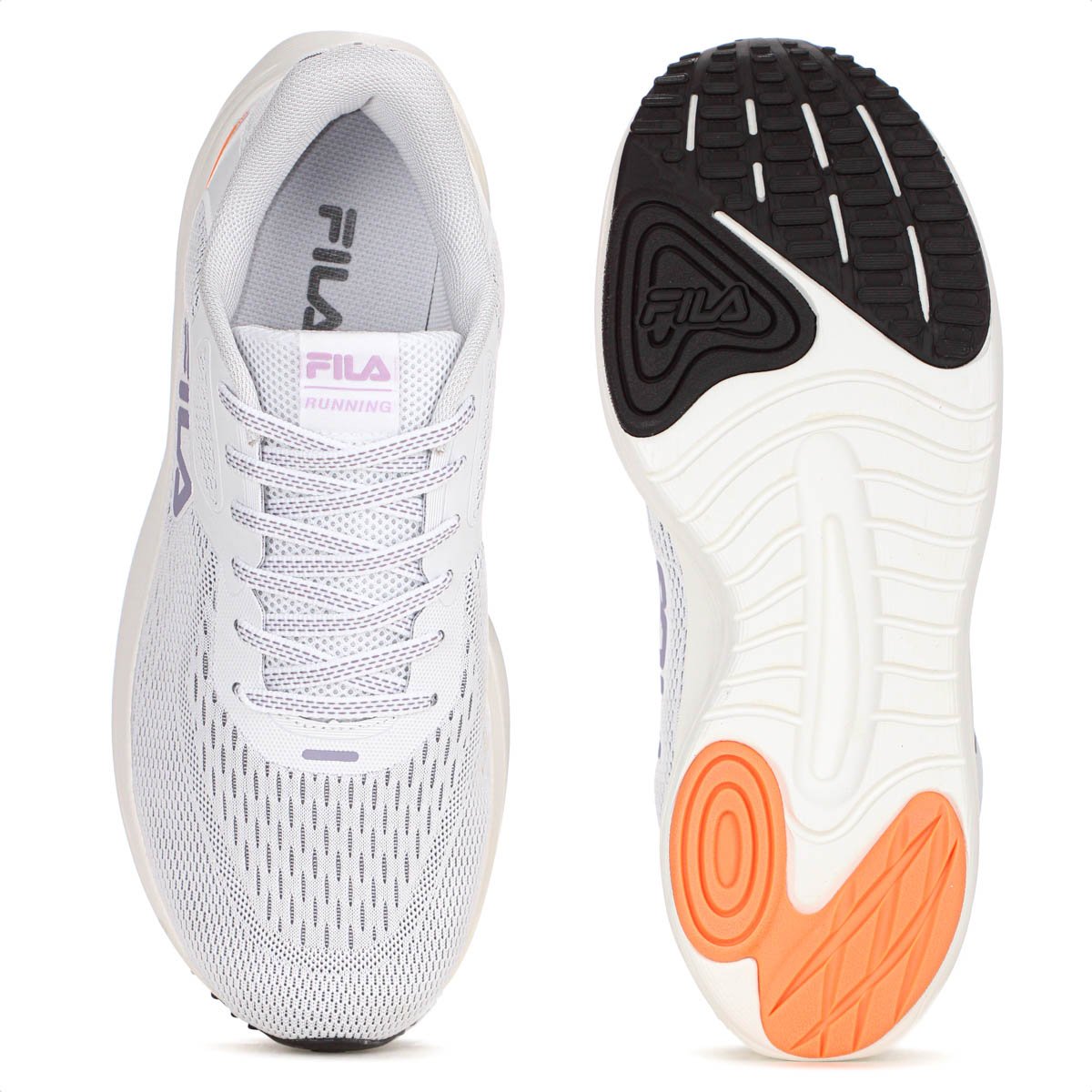 Tenis Fila Fastness Branco Laranja e Roxo - Feminino Branco 4