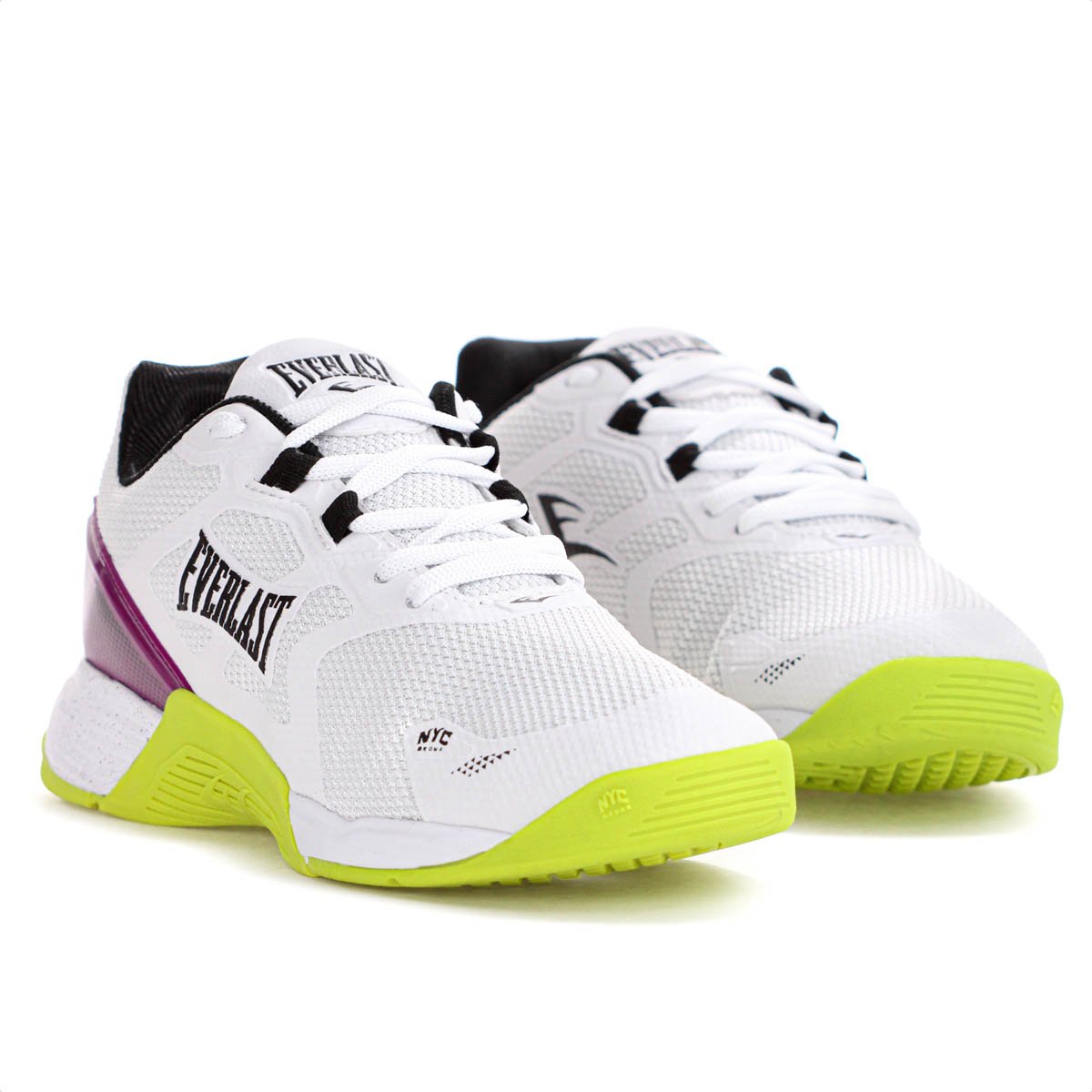 Tenis Everlast Climber Pro 3 Branco Roxo e Verde - Feminino Branco/Roxo/Verde 3
