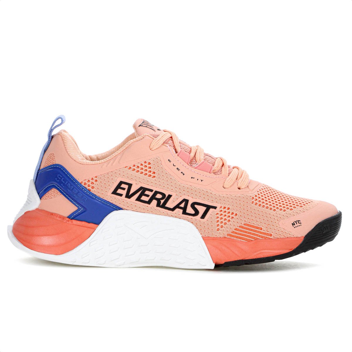 Tenis Everlast Climber Ultra Laranja Claro e Azul - Feminino 