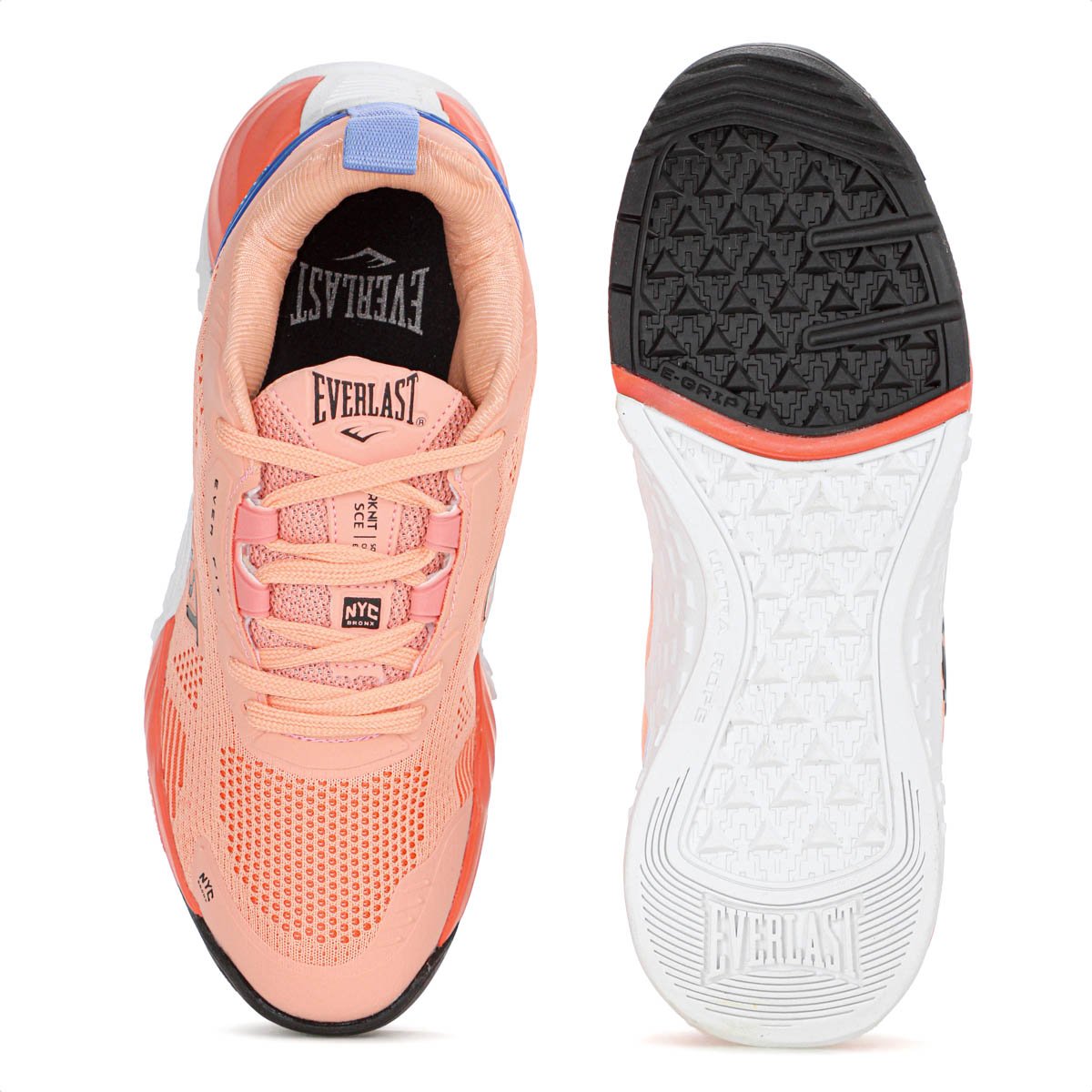 Tenis Everlast Climber Ultra Laranja Claro e Azul - Feminino  Laranja 4