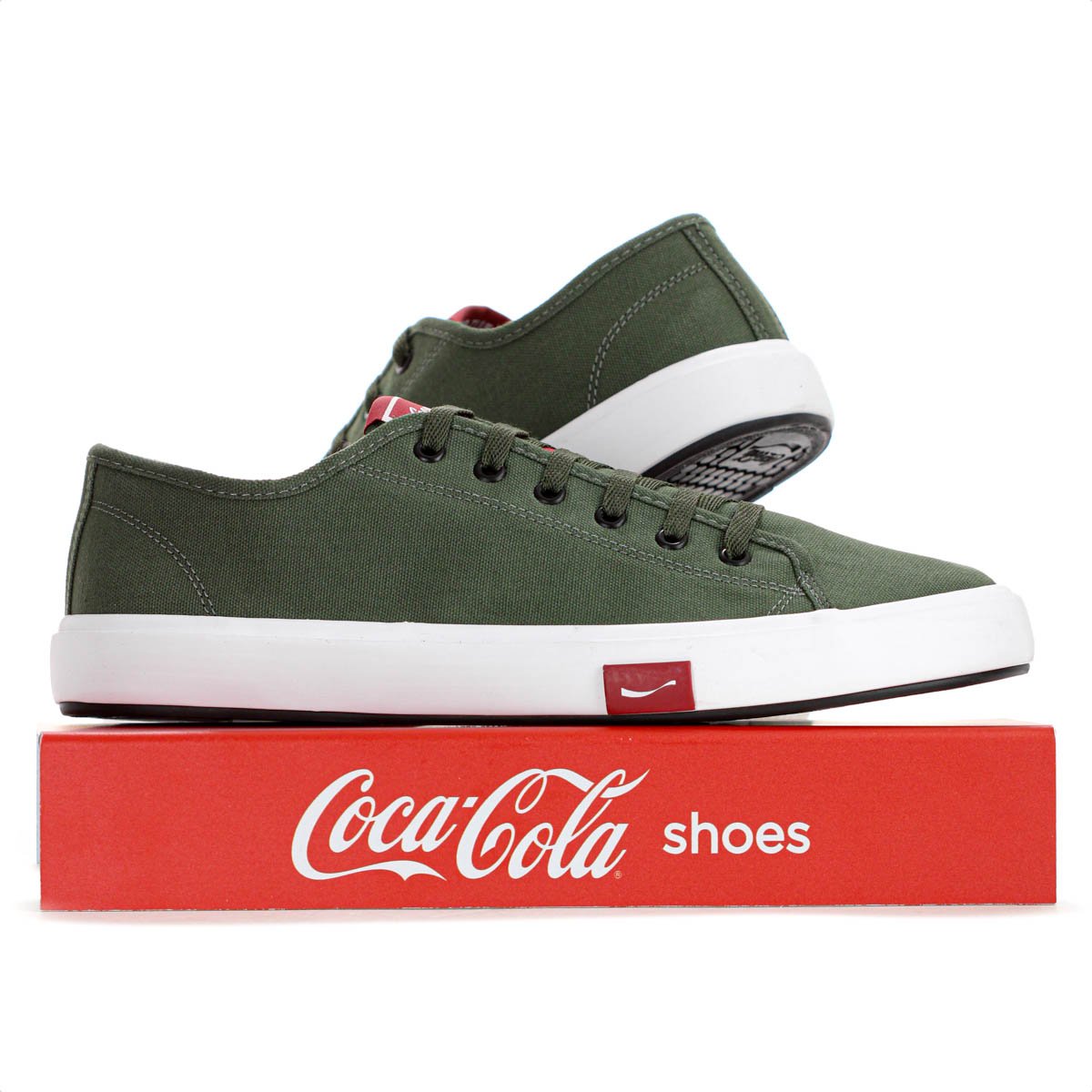 Tenis Coca Cola Resort Canvas Verde Oliva - Masculino Verde 8