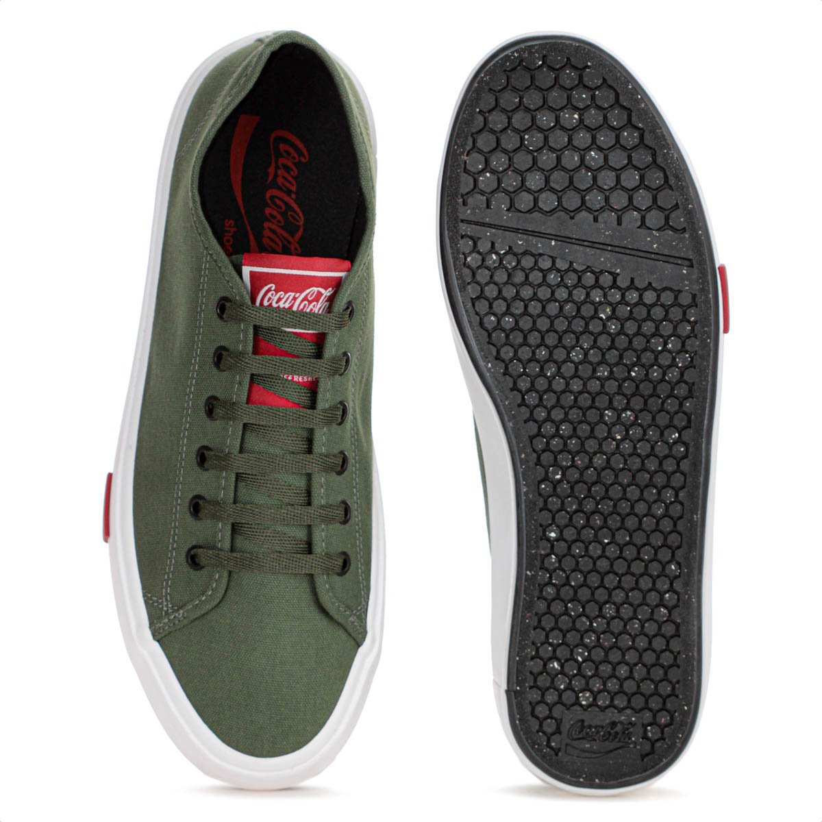 Tenis Coca Cola Resort Canvas Verde Oliva - Masculino Verde 4