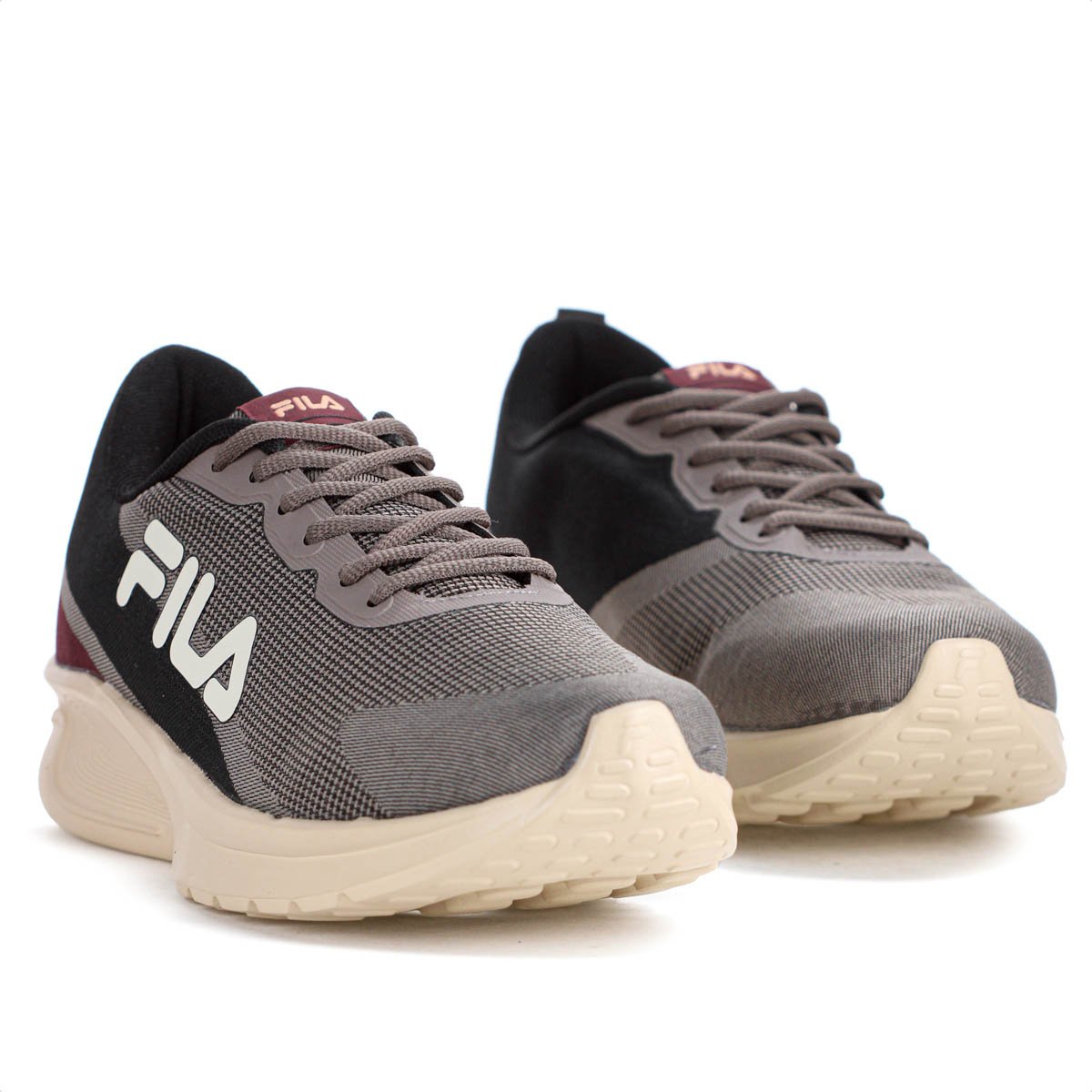 Tenis Fila Vector Preto Marrom e Bordo - Masculino Preto 3