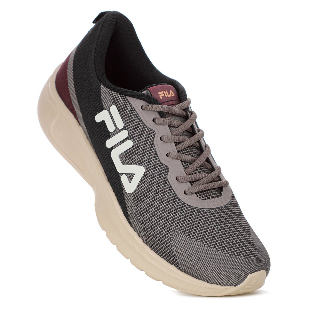 Tenis Fila Vector Preto Marrom e Bordo - Masculino Preto 5