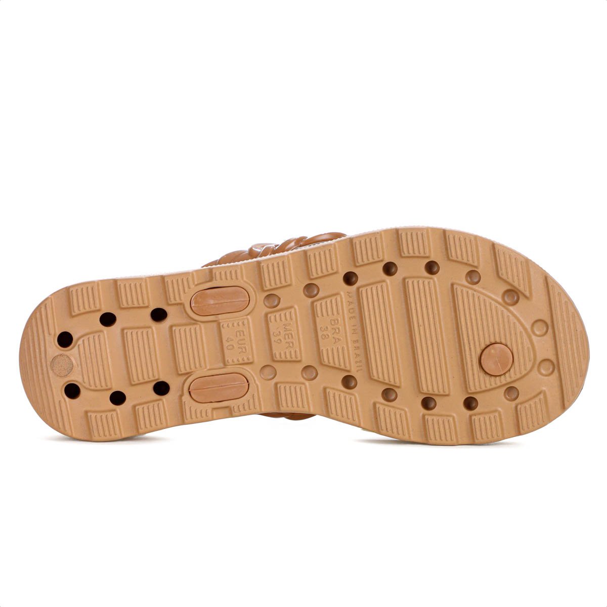 Chinelo Dijean Com Salto Corrente Marrom - Feminino Marrom 6