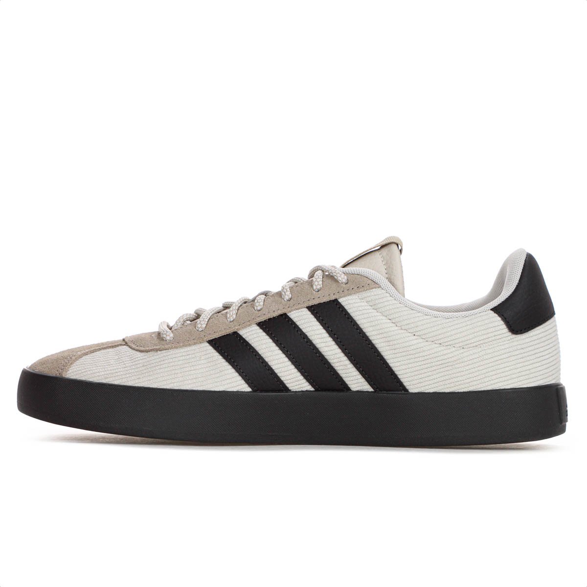 Tenis Adidas VL Court 3.0 Tecido Bege e Preto  - Masculino Bege/Preto 2