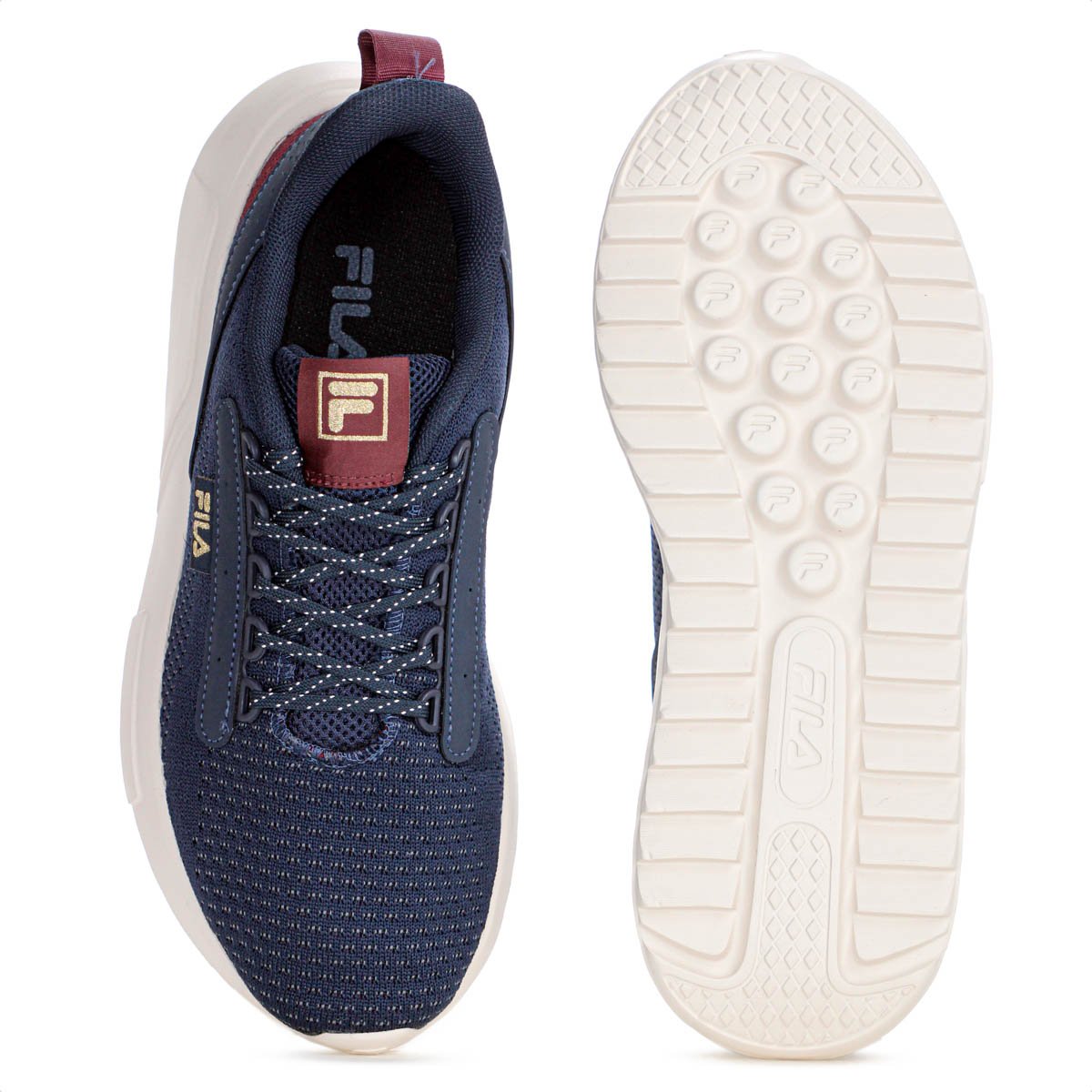 Tenis Fila Freestyle II Azul Escuro e Bordo -  Feminino Azul 3