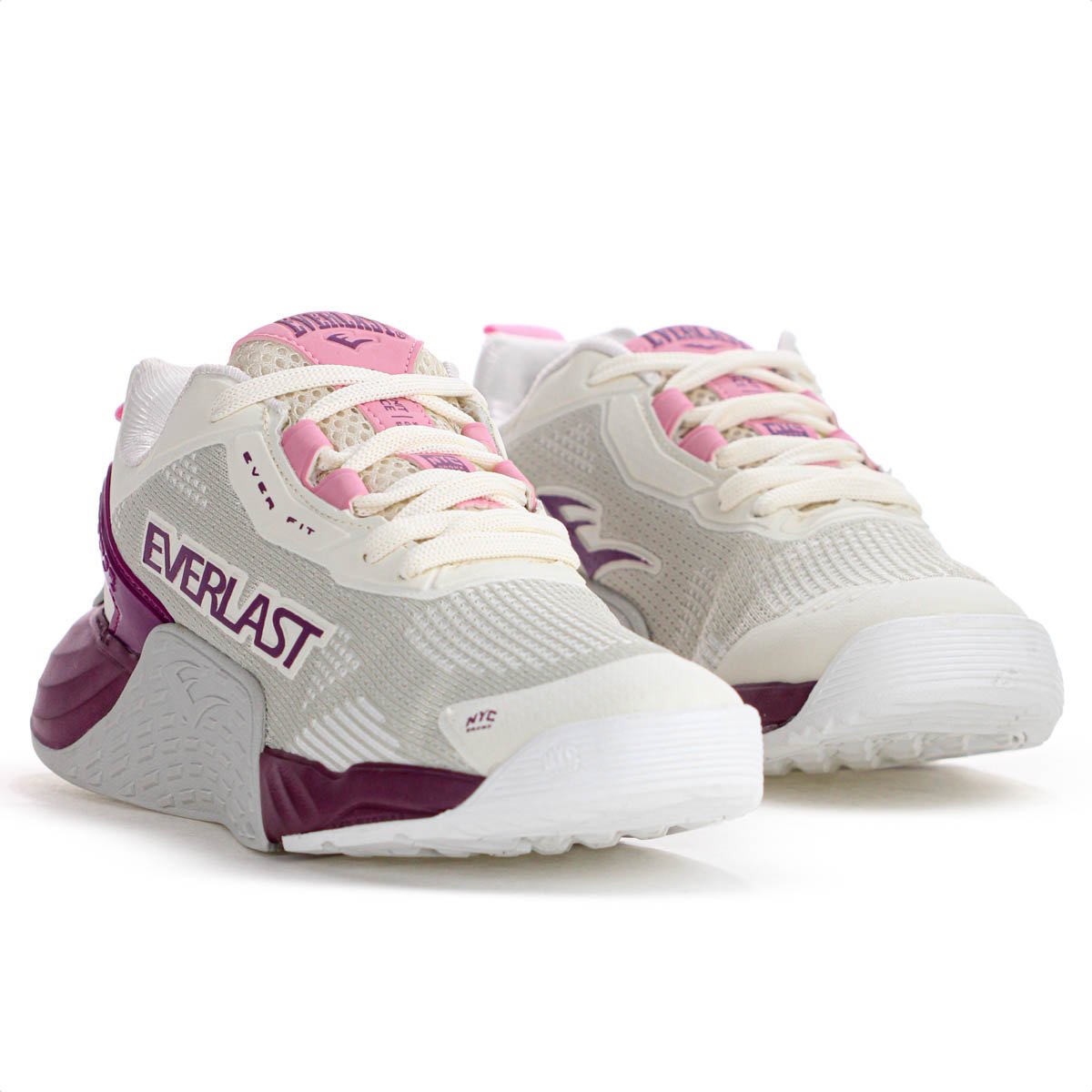 Tenis Everlast Climber Ultra Bege Roxo e Rosa - Feminino Branco/Roxo/Rosa 3