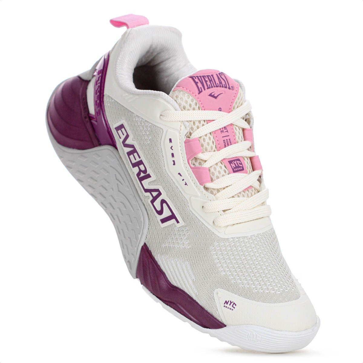 Tenis Everlast Climber Ultra Bege Roxo e Rosa - Feminino Branco/Roxo/Rosa 4