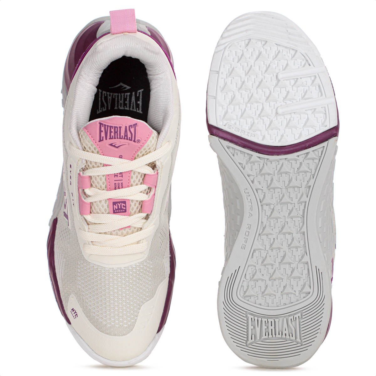 Tenis Everlast Climber Ultra Bege Roxo e Rosa - Feminino Branco/Roxo/Rosa 5
