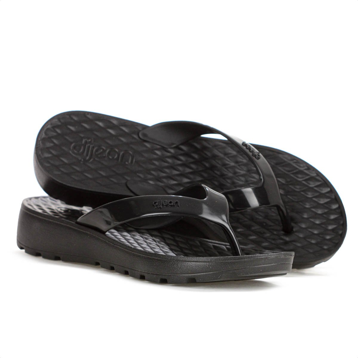 Chinelo Dijean Tira Evernizada 282 Preto - Feminino Preto 10