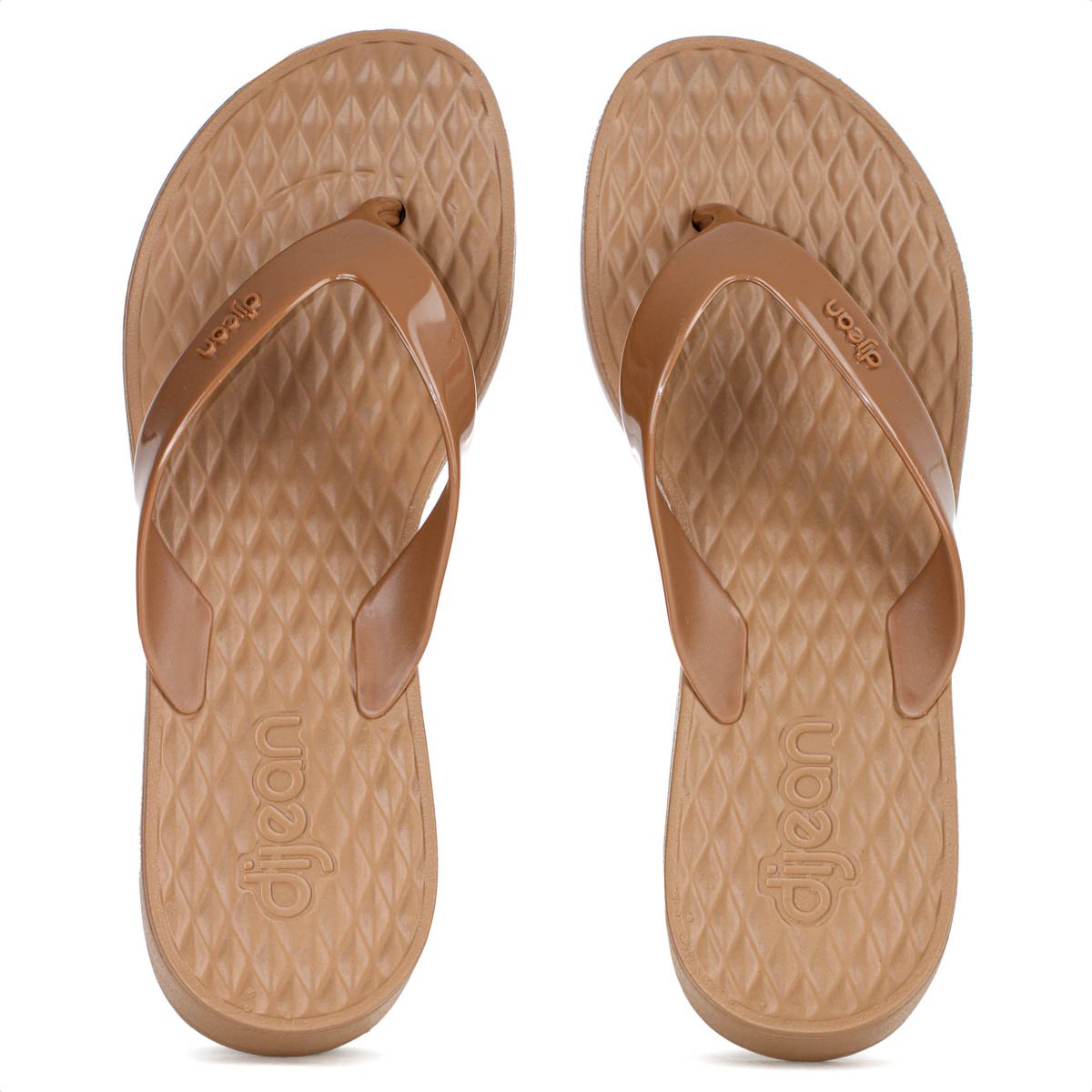 Chinelo Dijean Tira Evernizada 282 Marrom - Feminino