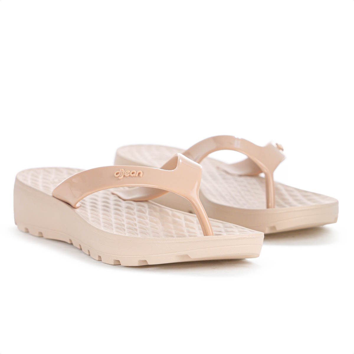 Chinelo Dijean Tira Evernizada 282 Nude Claro - Feminino Bege 2