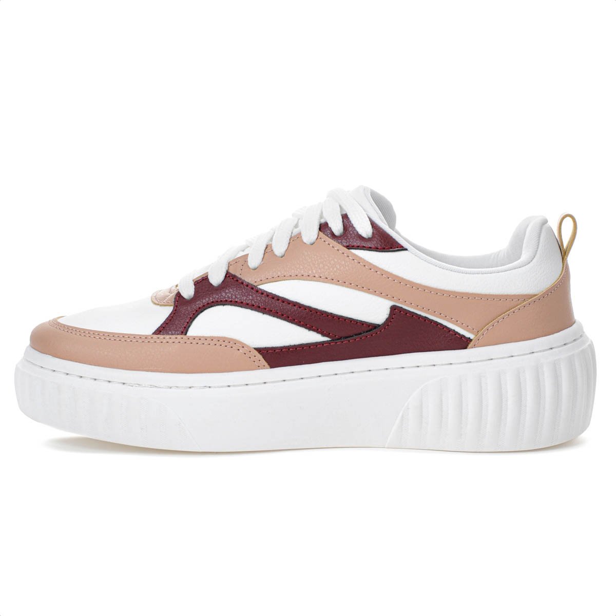 Tenis Anacapri Luna Branco Bege e Marsala - Feminino Branco 2
