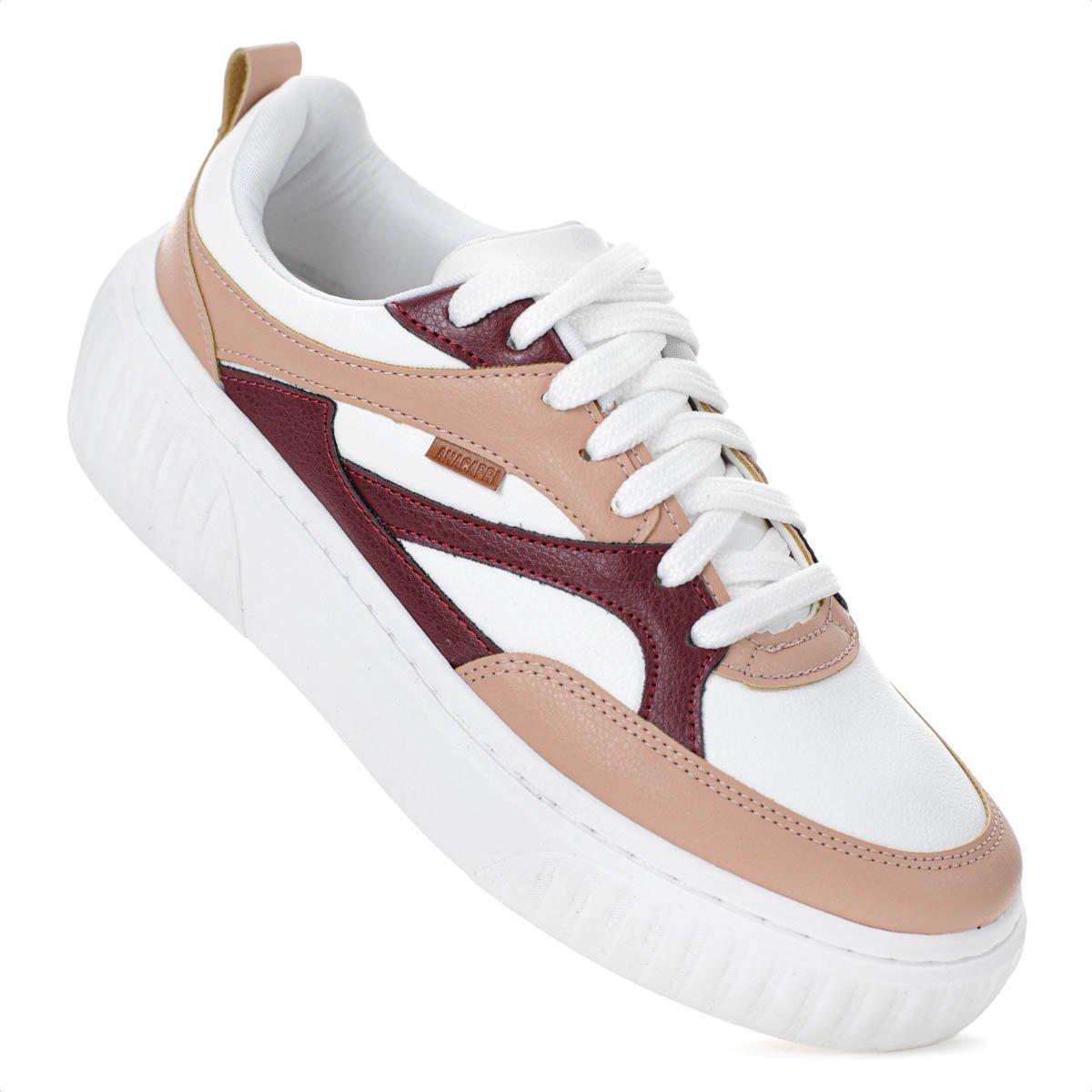 Tenis Anacapri Luna Branco Bege e Marsala - Feminino Branco 5