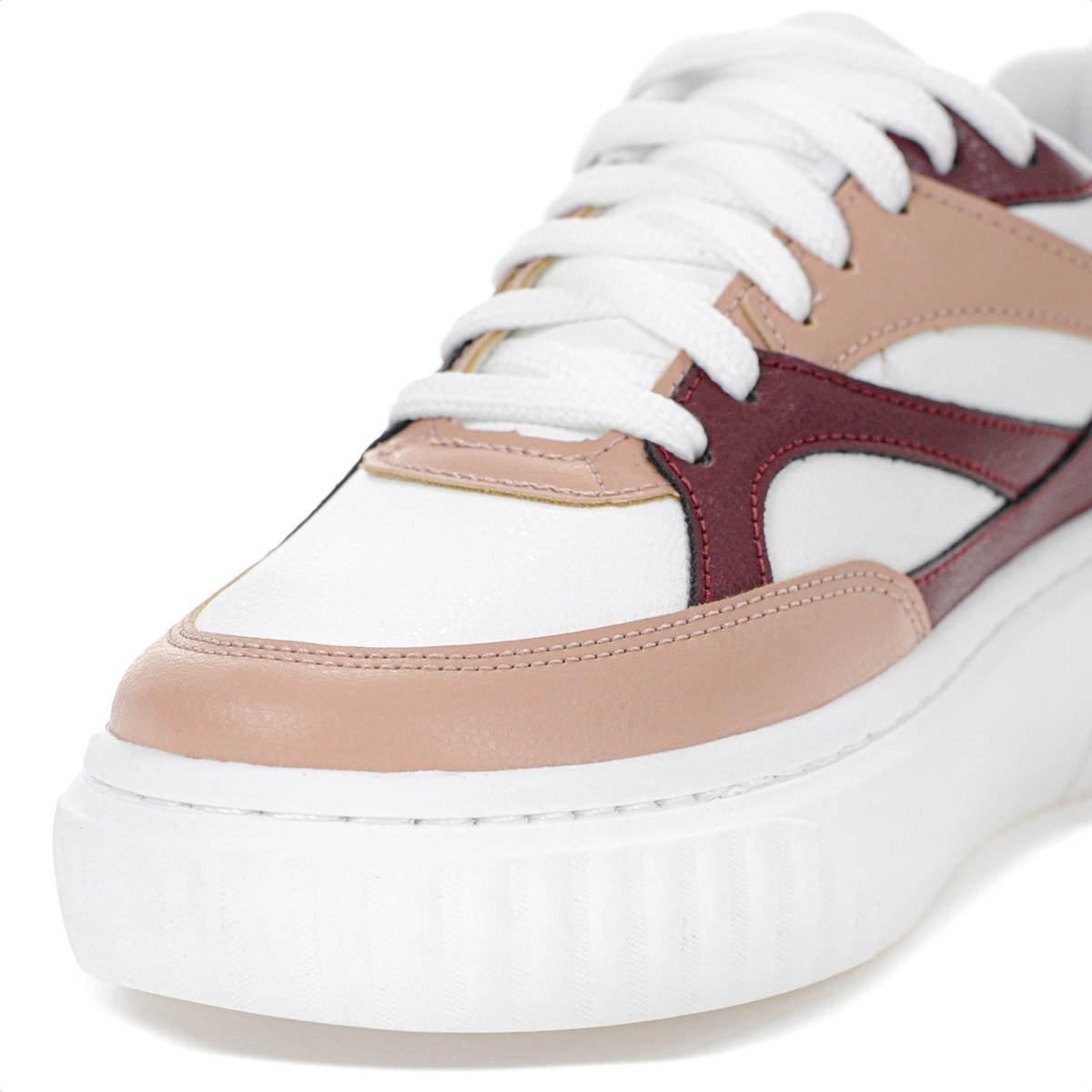 Tenis Anacapri Luna Branco Bege e Marsala - Feminino Branco 6