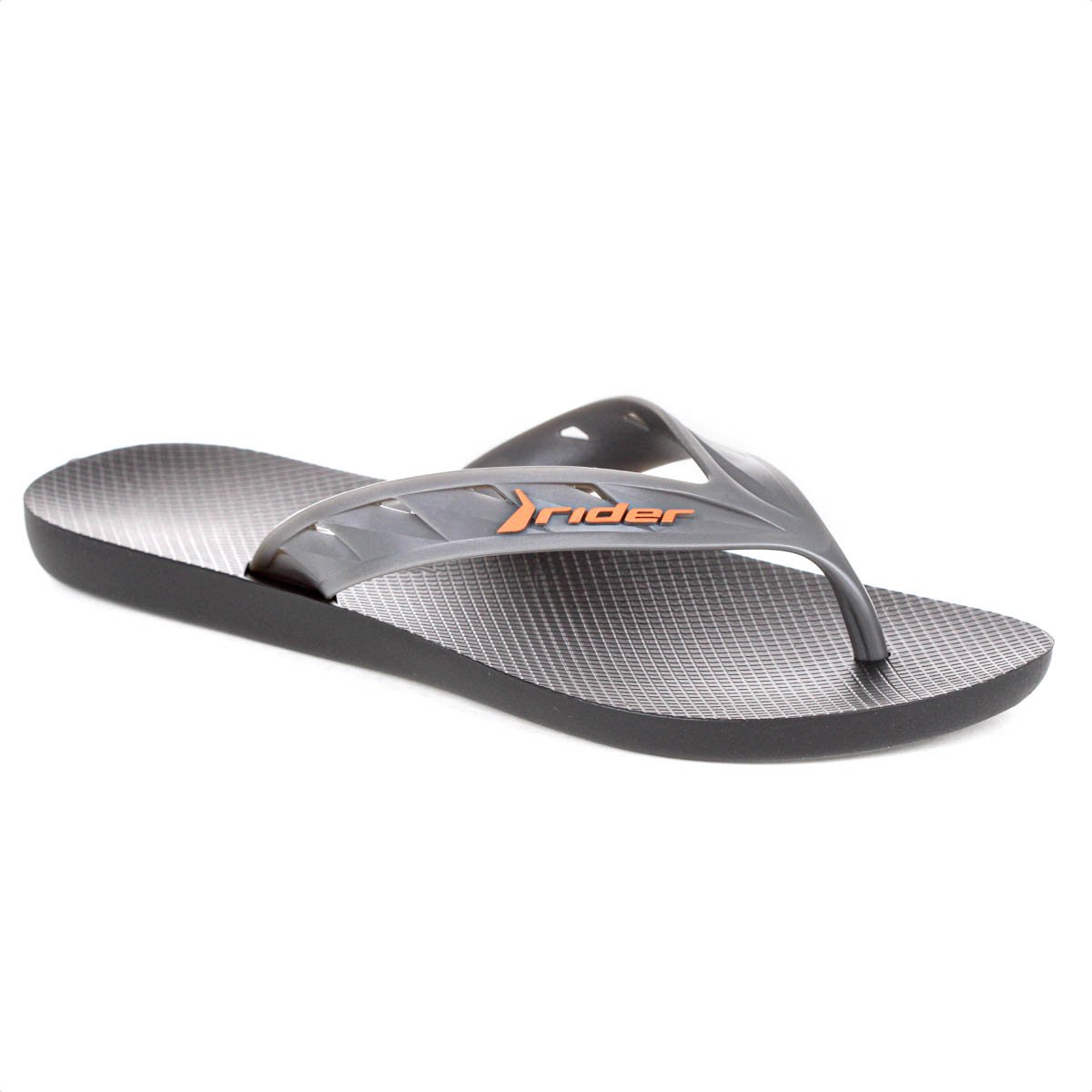 Chinelo Rider Street Preto Cinza e Laranja - Masculino Cinza 2