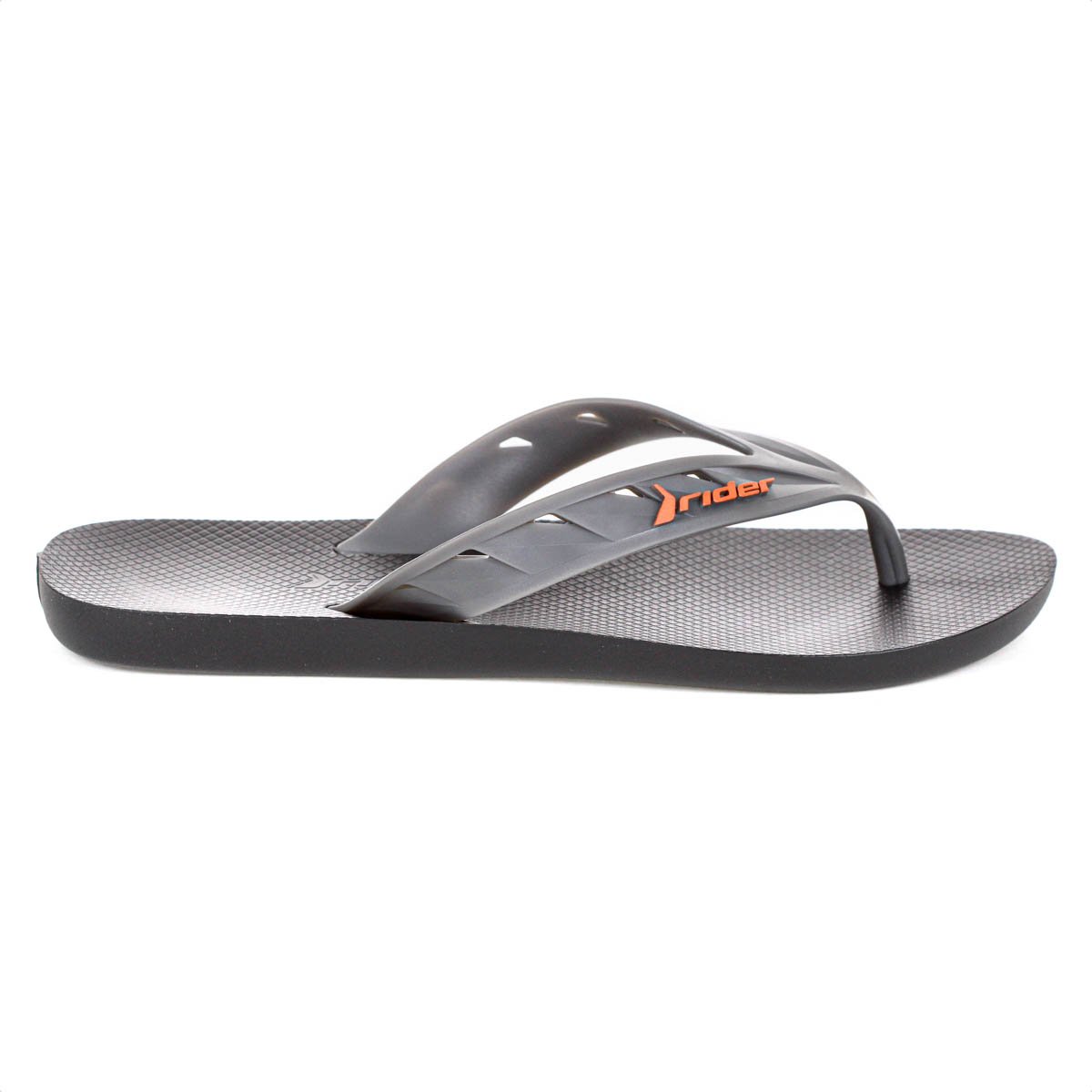 Chinelo Rider Street Preto Cinza e Laranja - Masculino Cinza 3