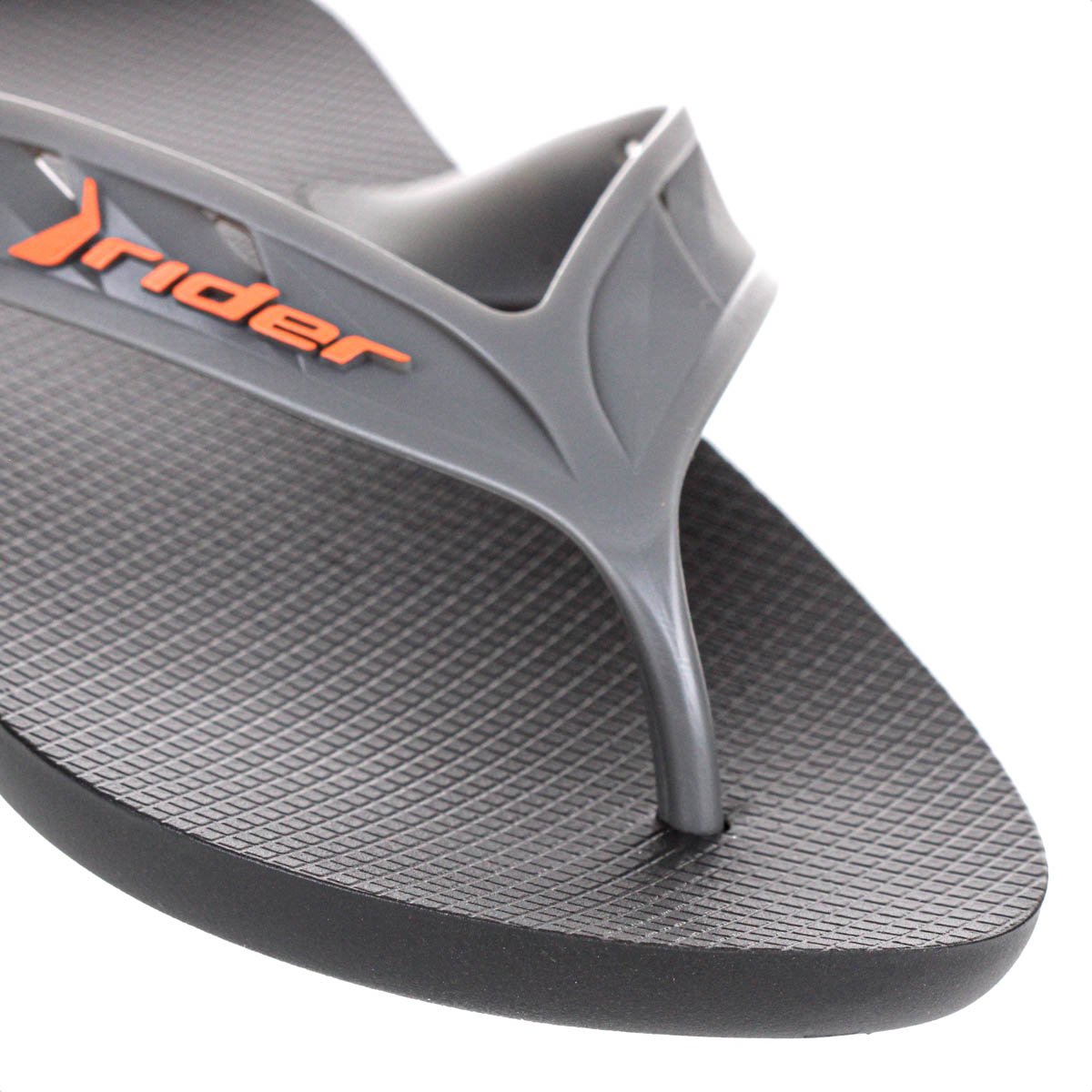 Chinelo Rider Street Preto Cinza e Laranja - Masculino Cinza 7