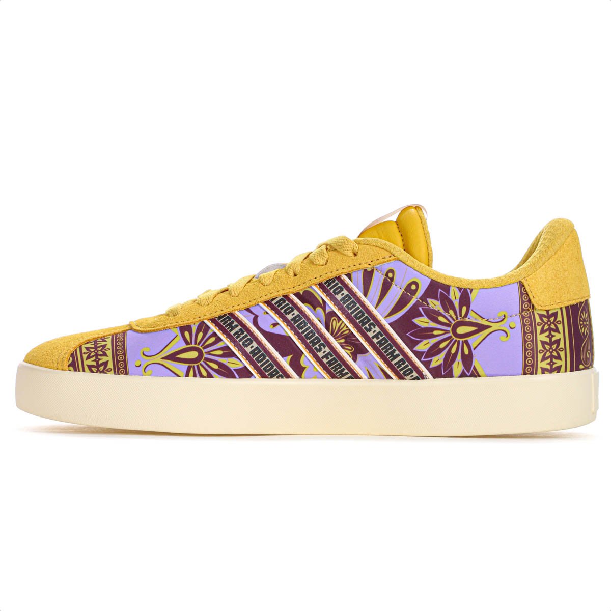Tenis Adidas Farm Rio VL Court 3.0 Amarelo e Lilas - Feminino Amarelo 2