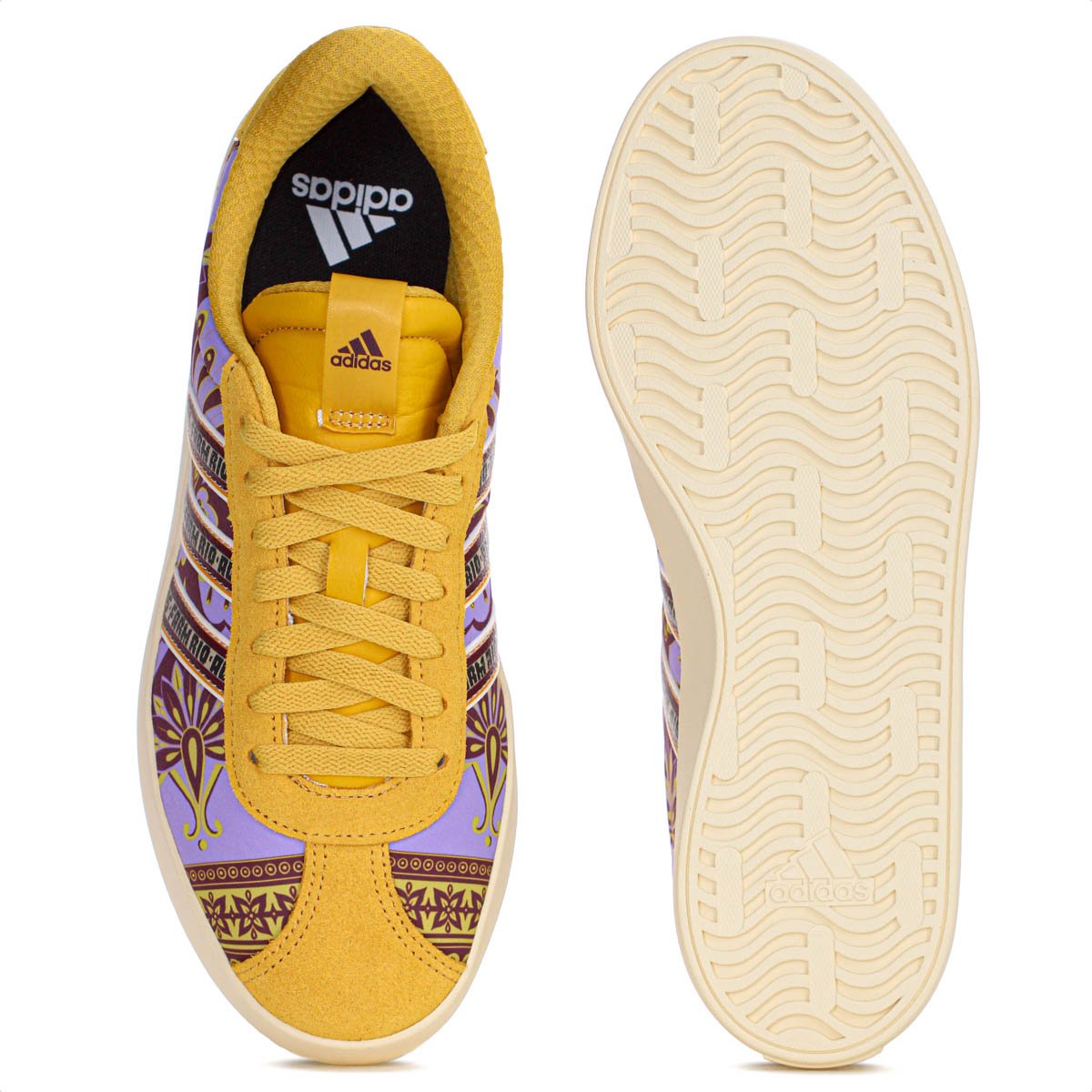 Tenis Adidas Farm Rio VL Court 3.0 Amarelo e Lilas - Feminino Amarelo 4