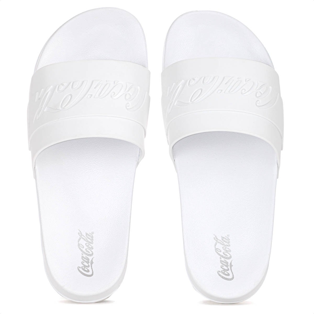 Chinelo Coca Cola Slide Injetado Branco - Feminino Branco 8