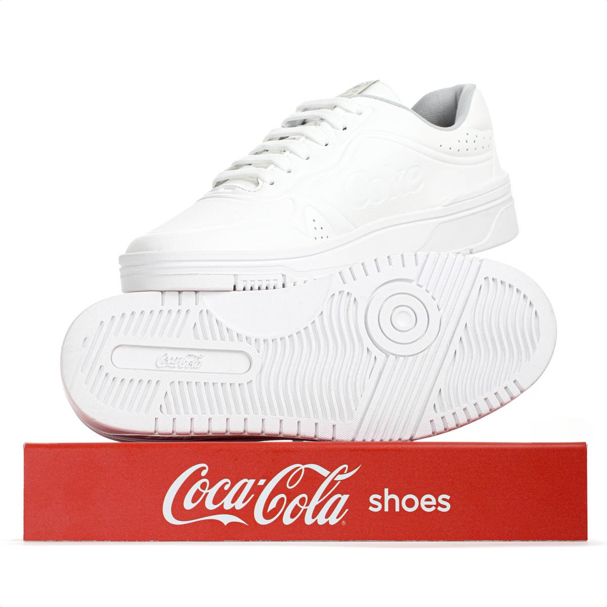 Tenis Coca Cola March Embossed Branco - Feminino Branco 9