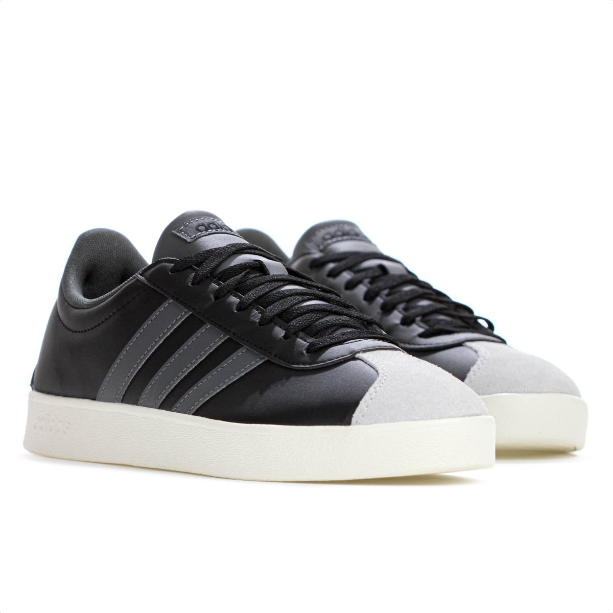 Tenis Adidas VL Court Base Preto e Cinza - Masculino Preto 3