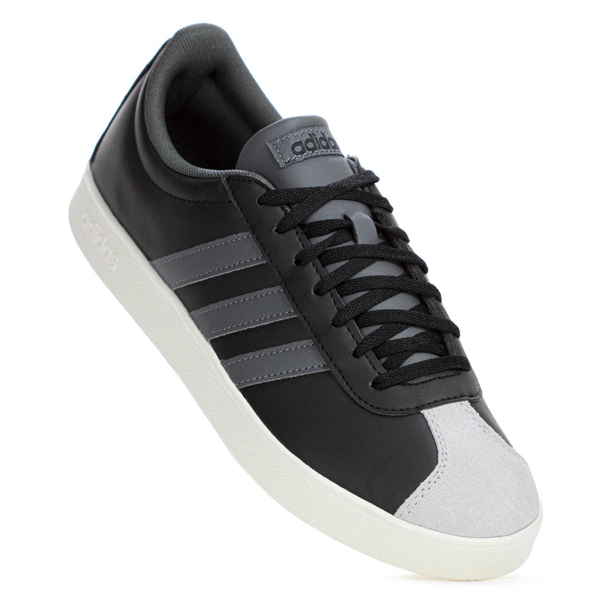 Tenis Adidas VL Court Base Preto e Cinza - Masculino Preto 5