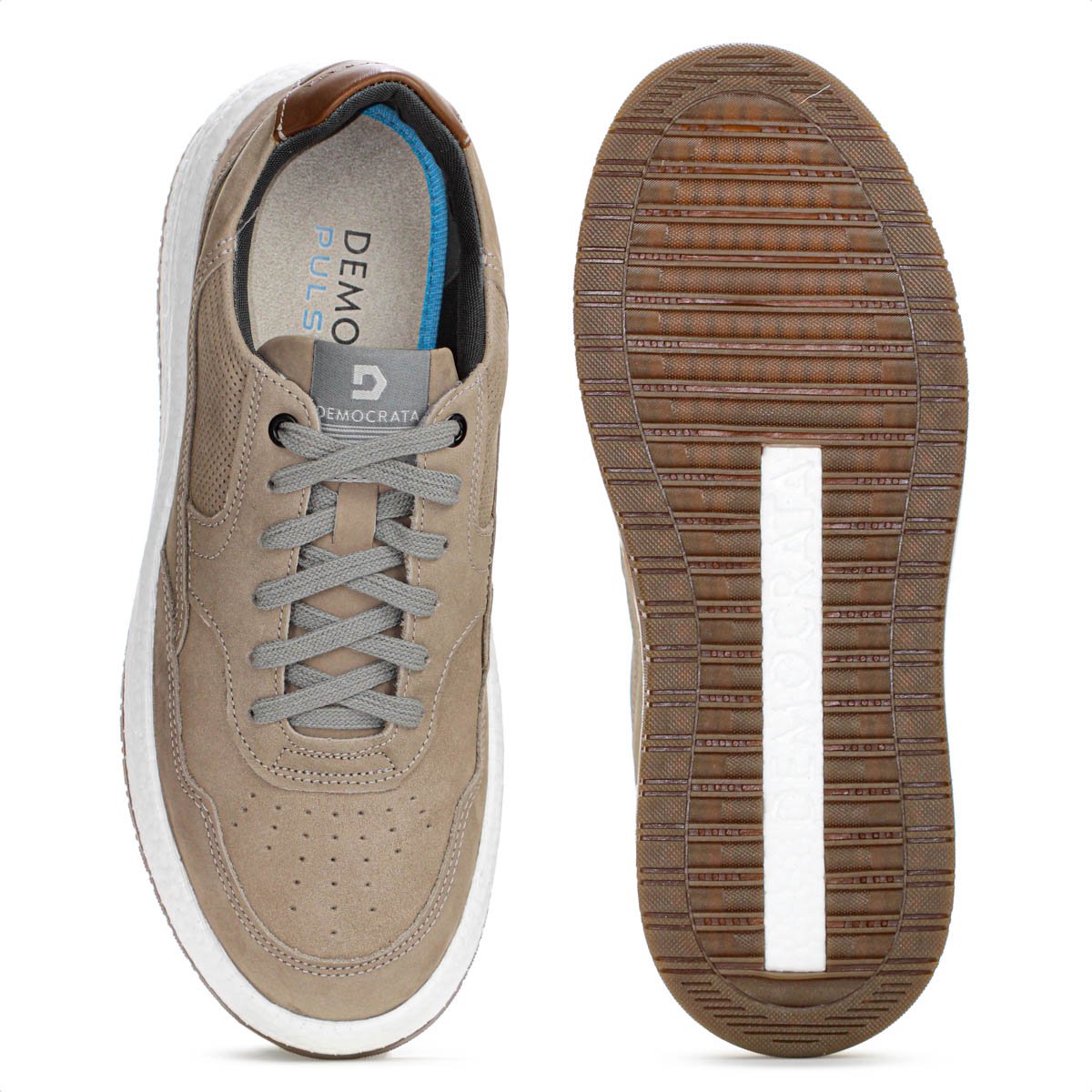 Tenis Democrata Drake Pulse Nobuck Marrom Claro - Masculino Marrom 4