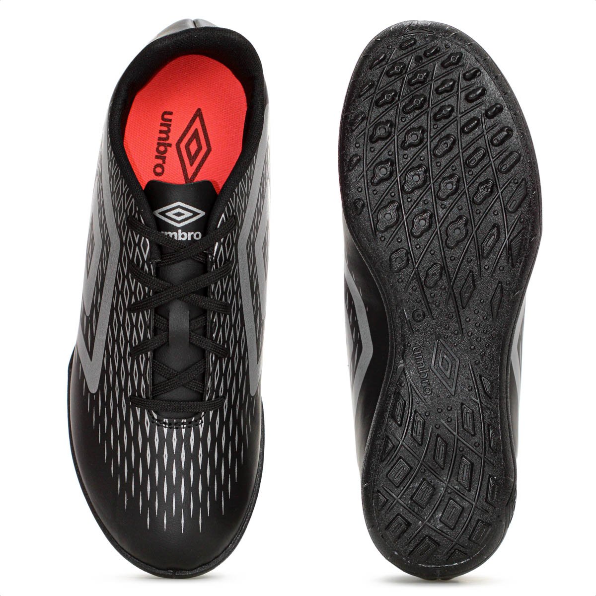 Chuteira Umbro Society X Diamond Preto e Cinza - Masculino Preto 4