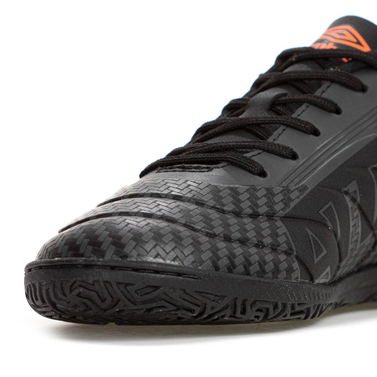 Chuteira Umbro Futsal Attak III Preto Grafite e Laranja - Masculino Preto 6