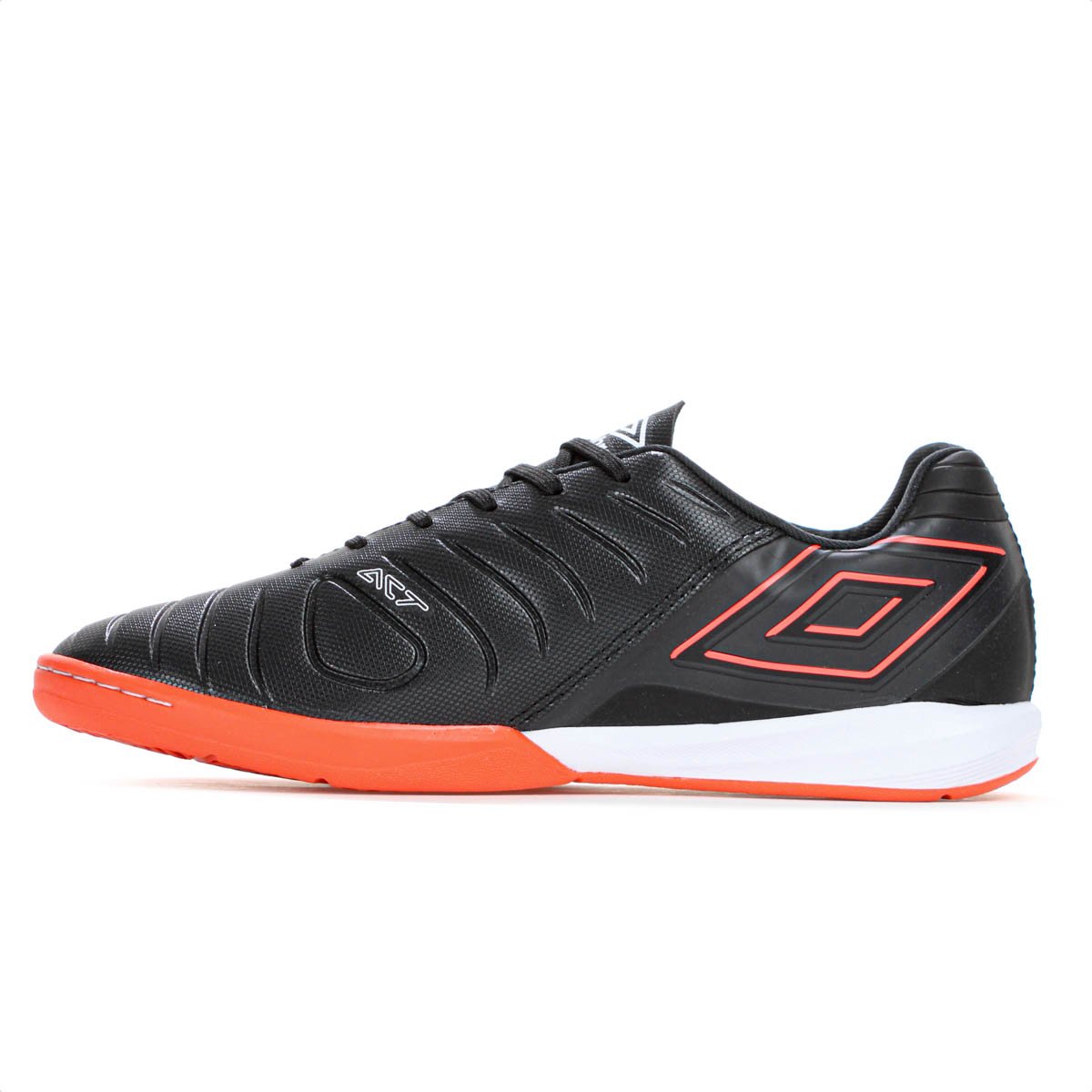 Chuteira Umbro Futsal Fifty Vi Preto Coral e Branco - Masculino Preto 2