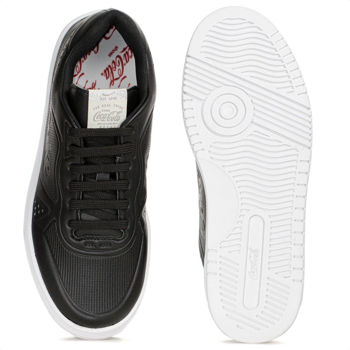 Tenis Coca Cola March Embossed Preto - Feminino Preto 4