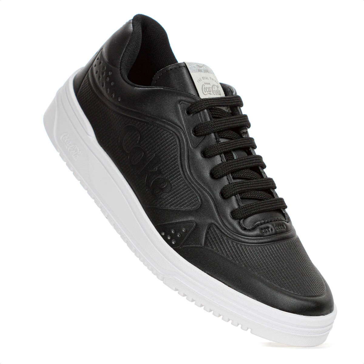 Tenis Coca Cola March Embossed Preto - Feminino Preto 5