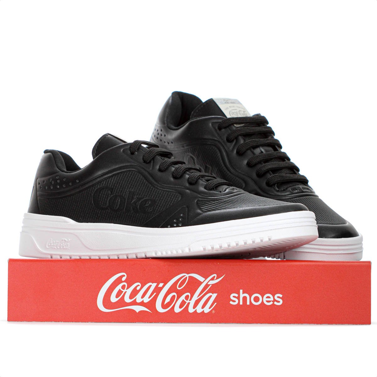 Tenis Coca Cola March Embossed Preto - Feminino Preto 8