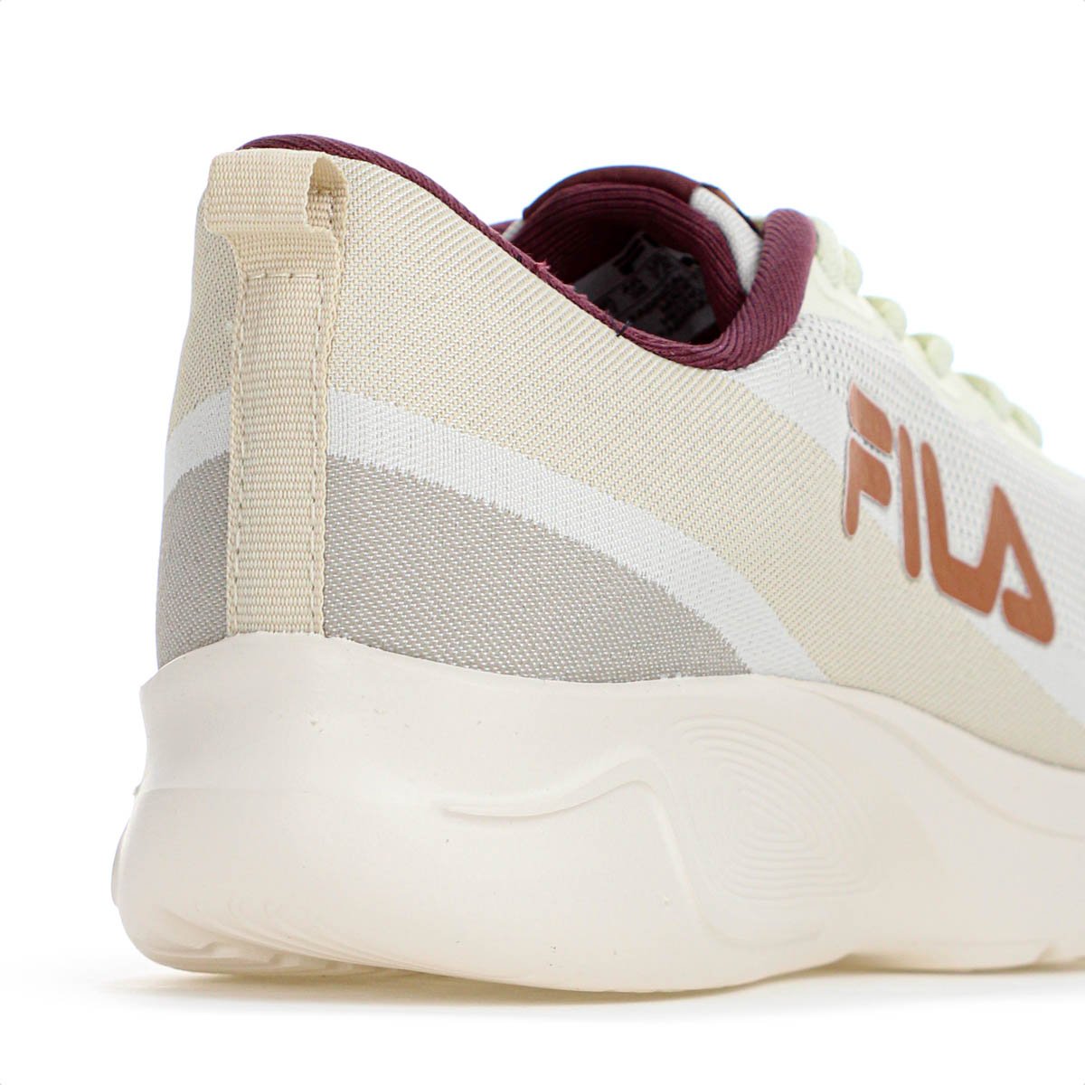 Tenis Fila Vector Creme Bege e Bordo - Feminino Bege 7