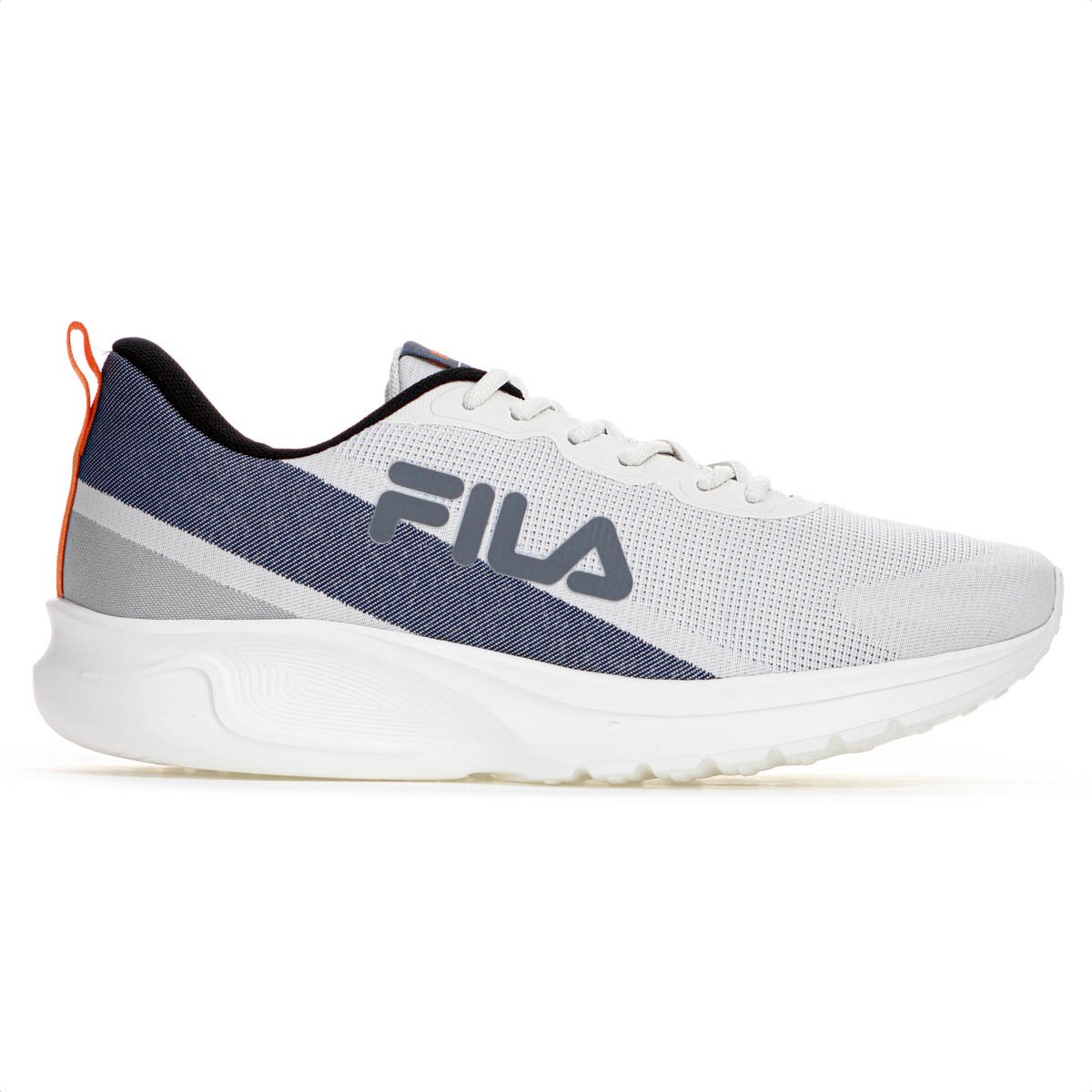 Tenis Fila Vector Branco Azul Marinho e Cinza - Masculino