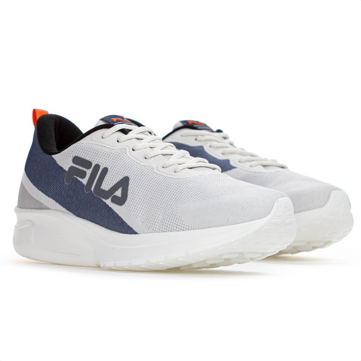 Tenis Fila Vector Branco Azul Marinho e Cinza - Masculino Branco 3