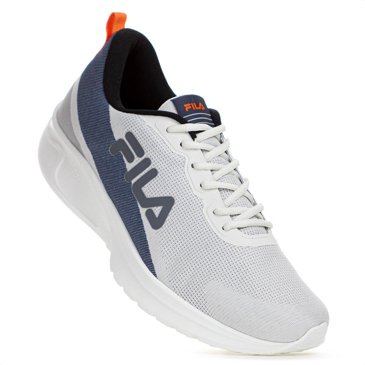 Tenis Fila Vector Branco Azul Marinho e Cinza - Masculino Branco 5
